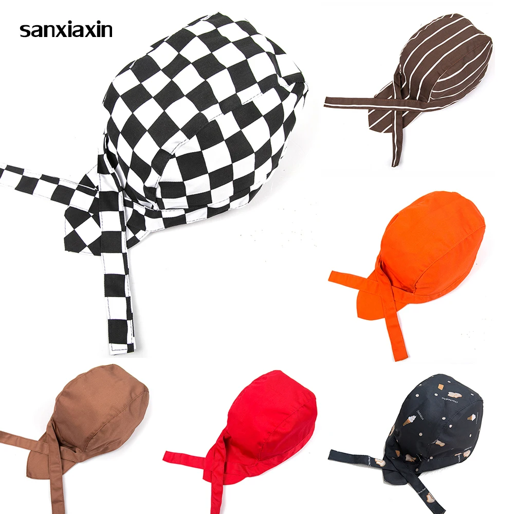 

new Wholesale Top Chef Hat Pirate Hat Waiter Hats Hotel Restaurant Hat Canteen Bakery Kitchen Work Wear Master Cook Forward Cap