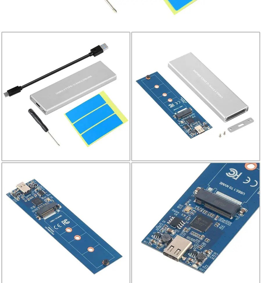 NVMe PCIE USB3.1 HDD корпус M.2 к USB 3,1 Тип C M ключ SSD корпус для жесткого диска внешний HDD чехол/PCIE SSD коробка