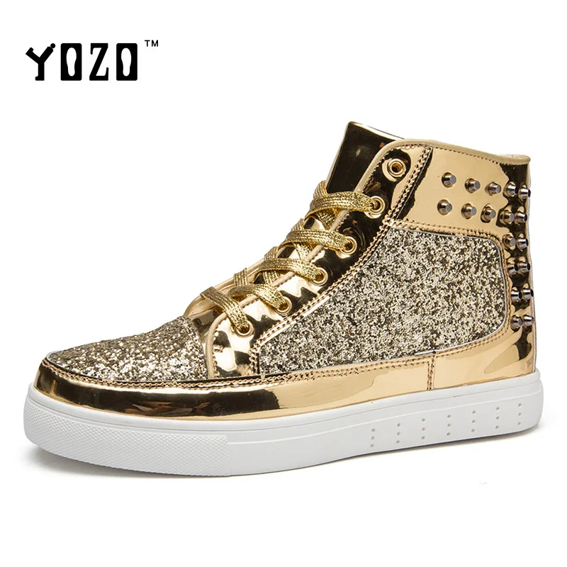 ЙОЗО Мужчины Обувь Мода Заклепки Высокий Верх Узелок Дышащий Повседневная