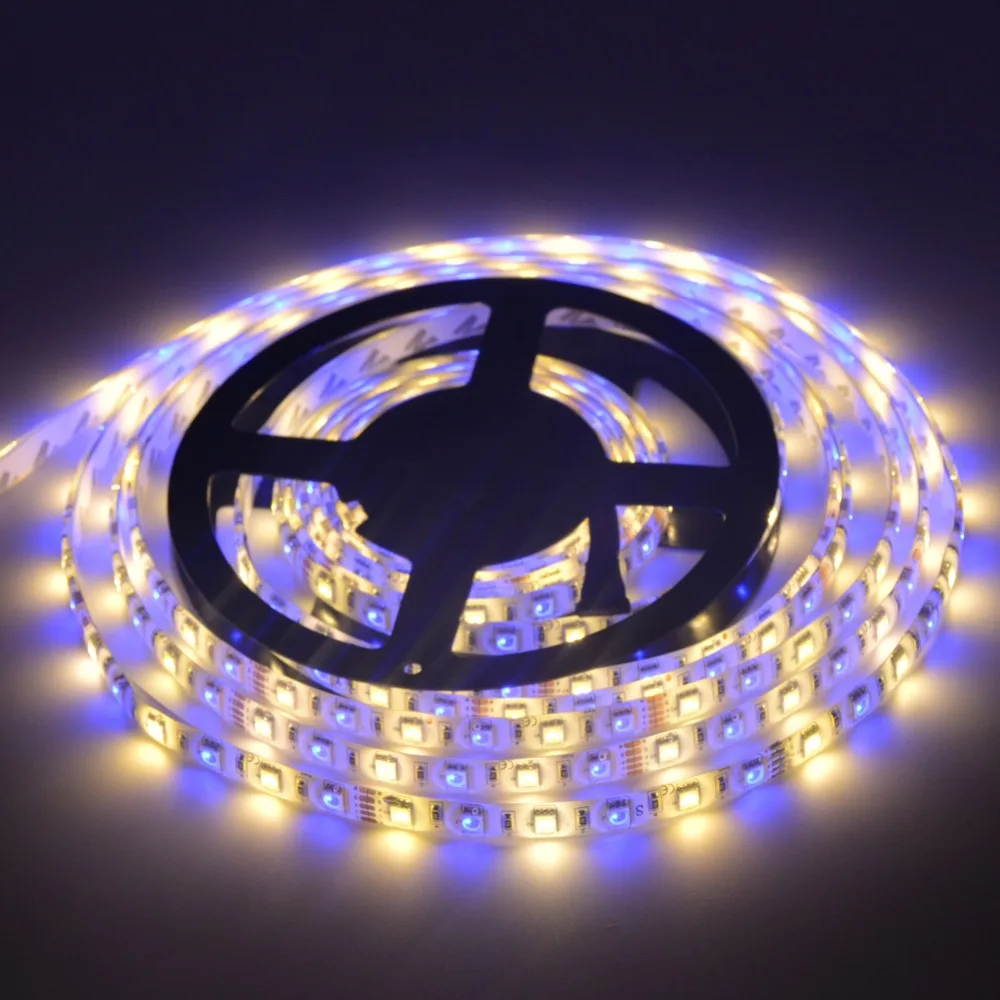 100 м 20X5 DC12V RGBW 5050 SMD светодиодные полосы света IP65 Водонепроницаемый RGB + WW (RGB теплый