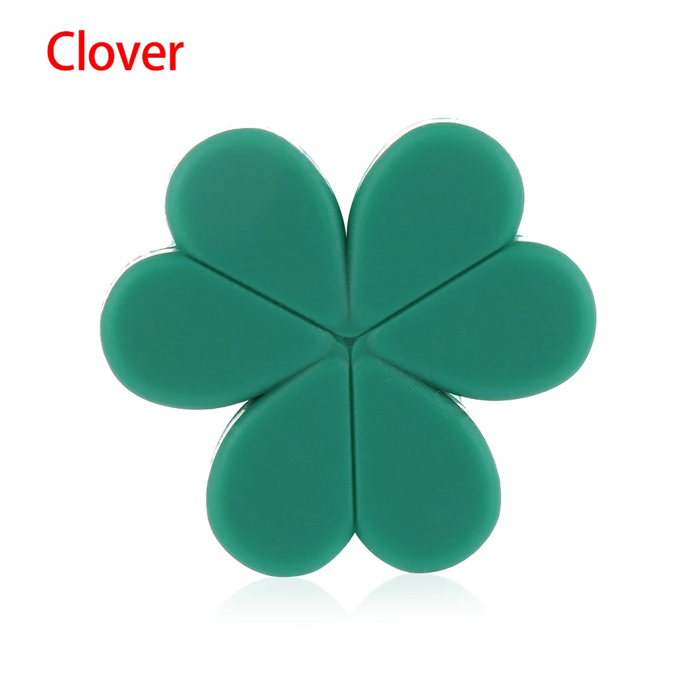 Clover Мультфильм фруктовый кабель укус милый телефон Защита зарядного устройства мягкий шнур аксессуары для мобильного телефона линия передачи данных крышка милые аксессуары - Цвет: Clover