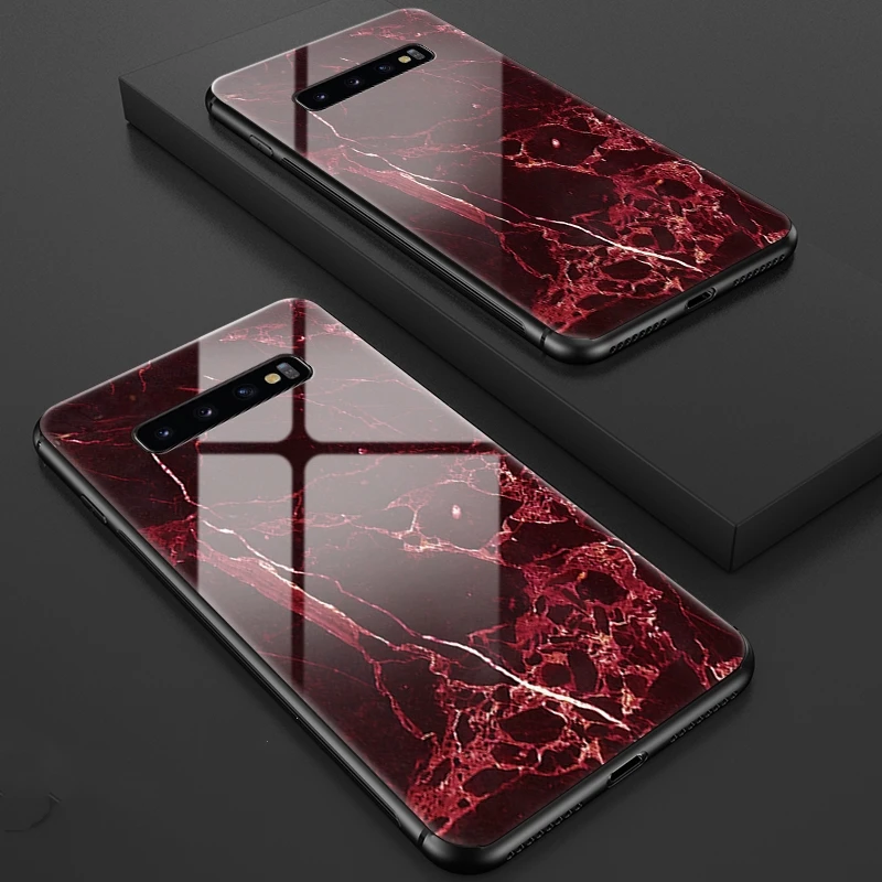Для samsung Galaxy S10 5G чехол, мраморный узор, гладкая задняя крышка из закаленного стекла для samsung Note 10 plus Note10+ S10 Plus S10e