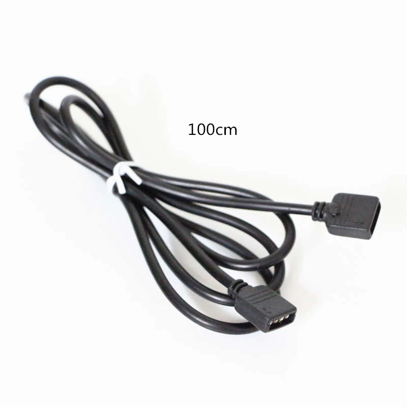4 контактный Удлинительный кабель черного цвета 30 см/100 см Pin 0 3 м/1 м светодиодный