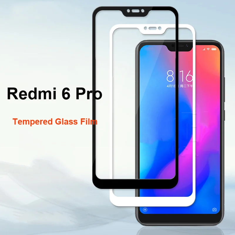 Взрывозащищенное Закаленное стекло для Xiaomi Redmi 6 Pro полное покрытие экрана