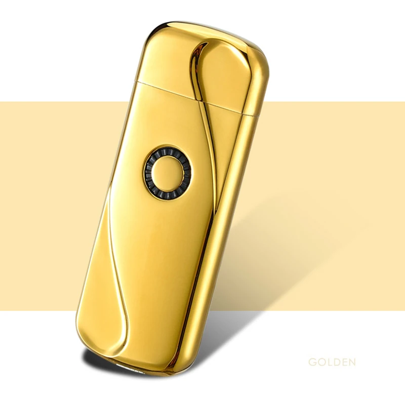 Мини-металлические электрические USB зажигалки импульсная тонкая сигарета Электронная зажигалка бездымный перезаряжаемая катушка ветрозащитная зажигалка