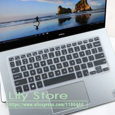 black Силиконовая клавиатура защитная крышка для Dell Xps 13 9343 9350 9360 7347 7348 7352 7353 7359 13Wd 13Br/Bd Xps13 9343 - Цвет: black