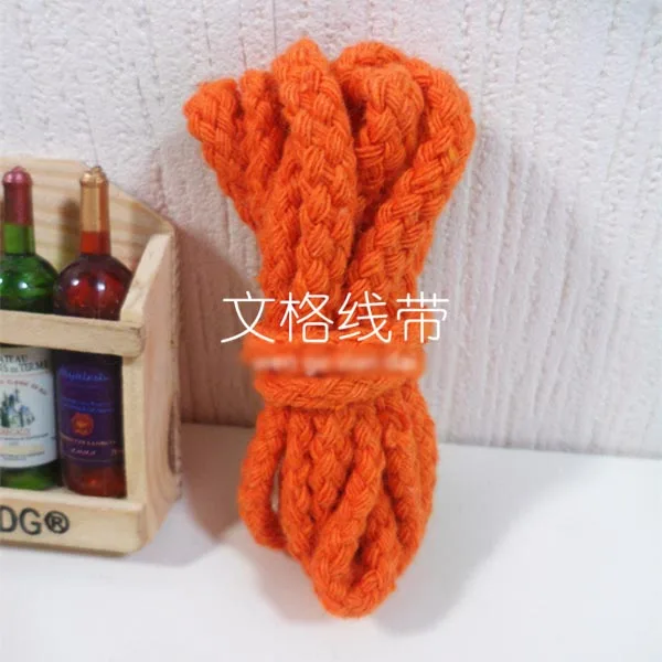 15 orange SReakar, длина 5 метров, 5 мм, хлопковая веревка, сделай сам, для поделок, декоративные скрученные шнуры, шнурок, Ficelles Couleurs, нить Corda Cordoncino - Цвет: 15 orange