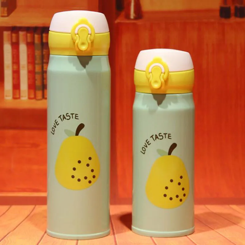Новый фруктовый узор Термокружка Нержавеющая сталь Вакуумная бутылка 350 мл 500 на