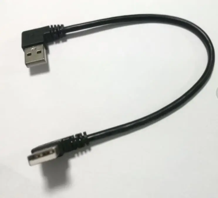 100 шт. 90 градусов левый угловой удлинитель USB Type A папа кабель для синхронизации