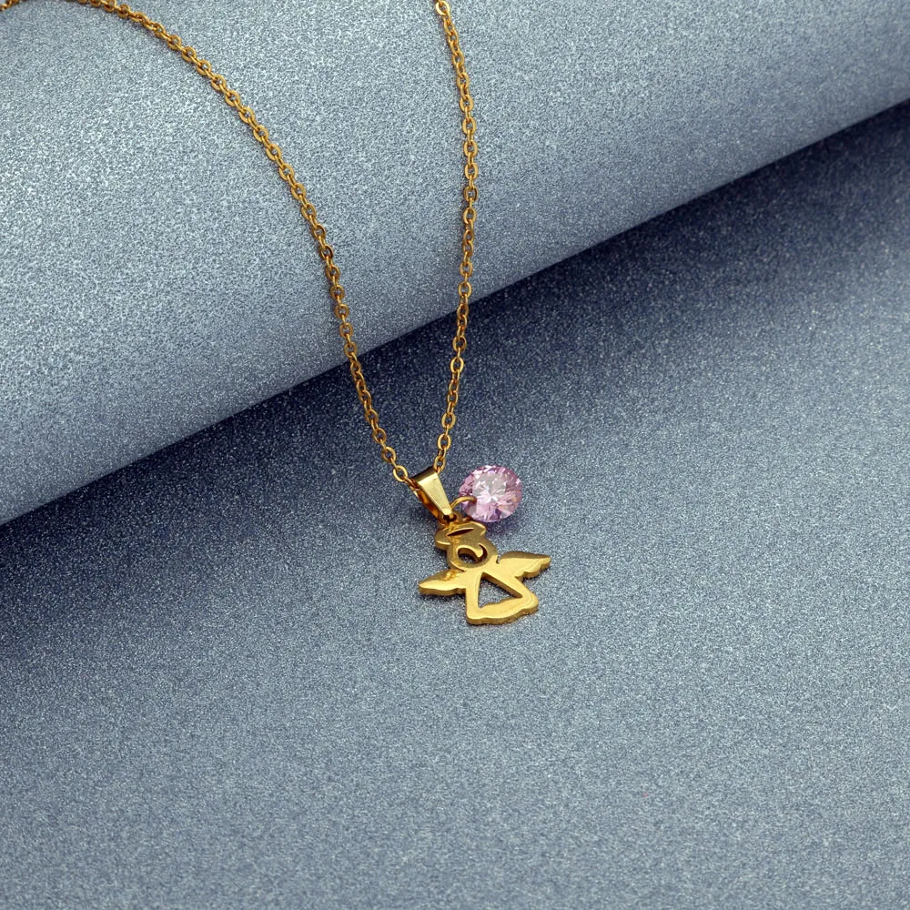 FINDYOU форма ангела индивидуальная Настройка ожерелья из камня по дате рождения и