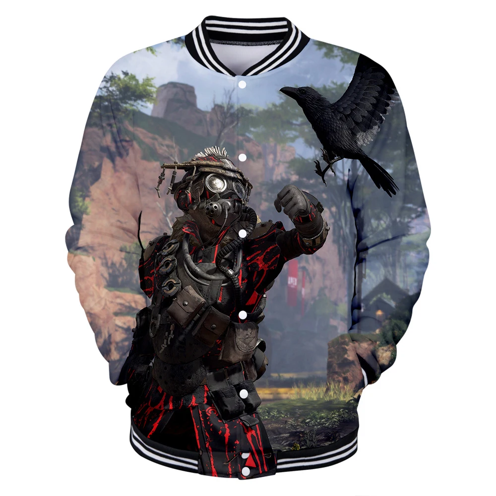 2019 бейсбольная куртка Apex Legends 3d куртка-бомбер Мужская толстовка Мужское пальто с