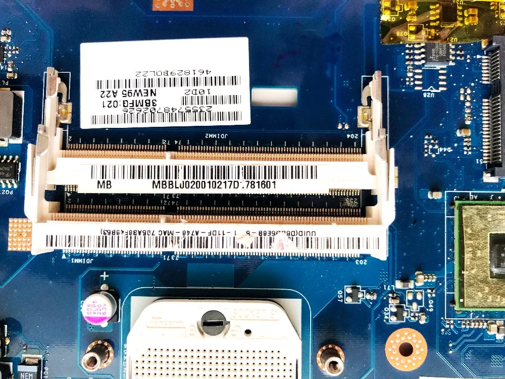 Оригинальная материнская плата для ноутбука ACER NV53A 5552 дюйма Новая деталь MBBL002001