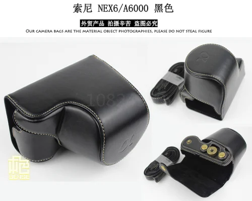 Новый защитный кожаный чехол для камеры и наплечный ремешок на шею Sony Alpha a6000 a 6300 16