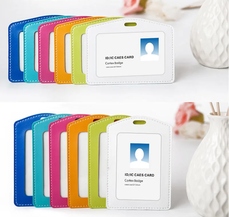 Держатель для карт из мягкой ПУ кожи горизонтальный/вертикальный без шнурка |