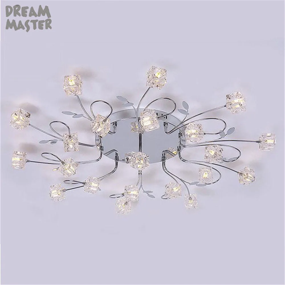 Светодиодные Хрустальные потолочные светильники современные алюминиевые лампы