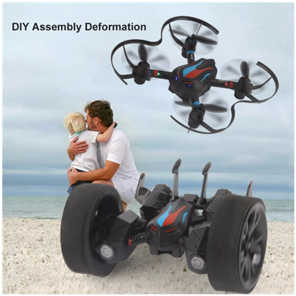LiDiRC L18 RC Дрон DIY Land & Sky 2 в 1 высокая точность режима баланс автомобиля с 3D Flips Quadcopter