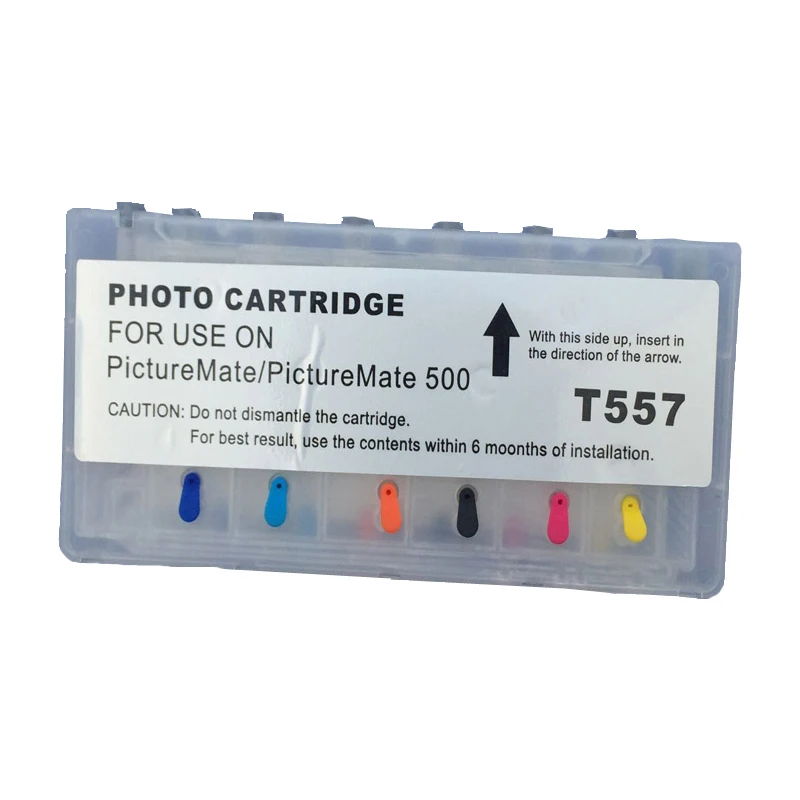 Многоразовый чернильный картридж vilaxh T557 для Epson Picture Mate PM500 зеркальное фото Picturemate