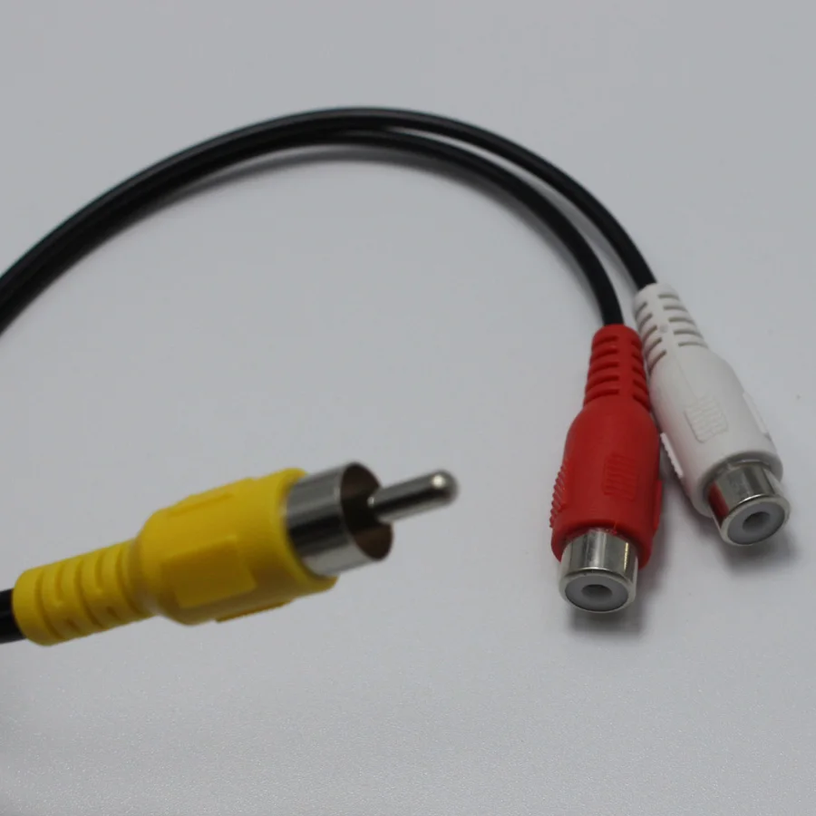 1 шт. RCA DC кабель питания с штекером на 2 гнезда для аудио ТВ DVD видео AV разъем