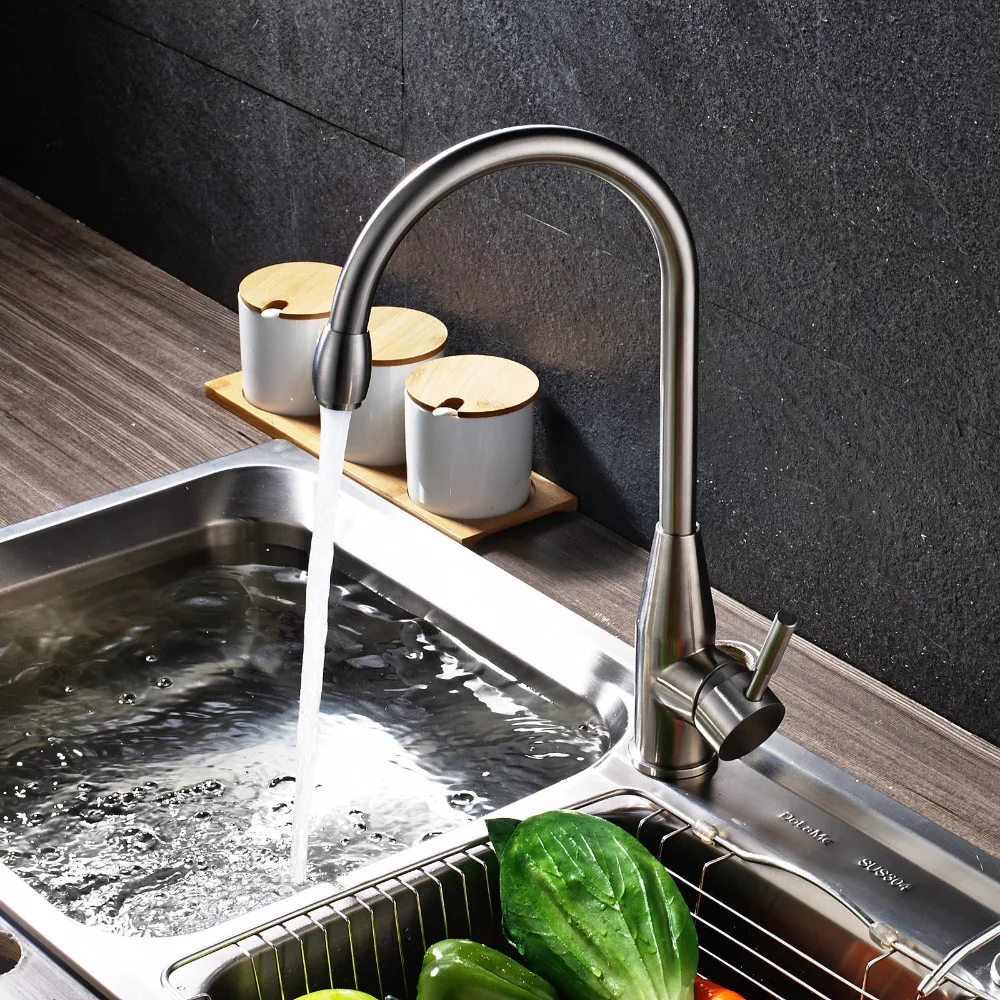 Uythner круглые бусины носик кухонный кран смеситель матовый никель отделка|mixer