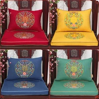 custom luxury sofa armchair dining chair pads seat cushions home decor chinese lucky cotton linen non slip mat lumbar pillow
