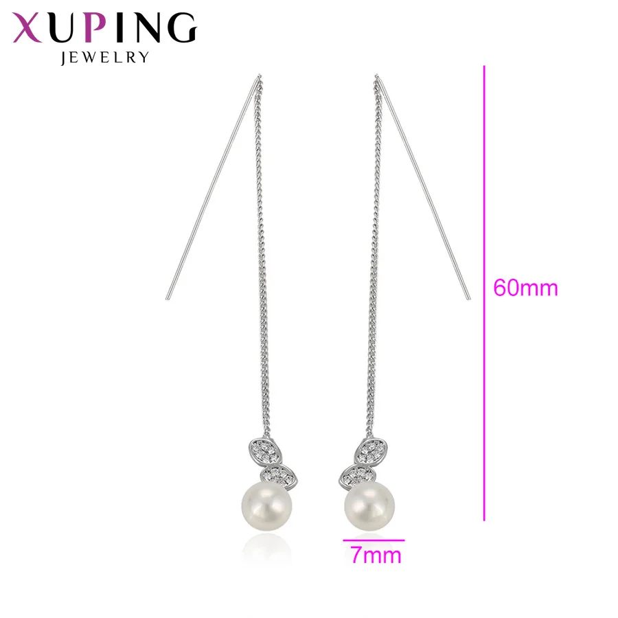 Xuping ювелирные изделия модные уникальные роскошные длинные серьги с имитацией