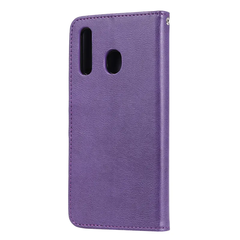Кожаный чехол для Samsung Galaxy A20/A30/A50 кошелек с откидной крышкой и сильным магнитом