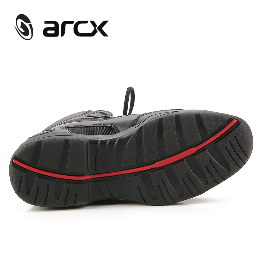 ARCX мотоциклетная обувь для верховой езды из натуральной коровьей кожи; уличные байкерские ботильоны