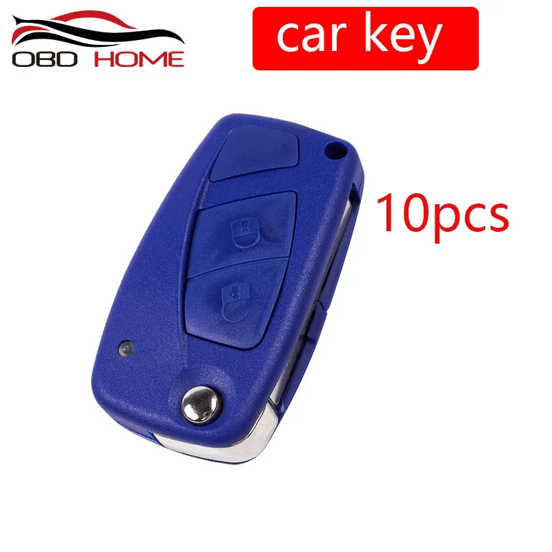 

10pcs Super Replacement Flip Folding 2 Buttons Remote Car Key Shell Car Keyless Entry Fob Case Cover For Fiat Free shipping