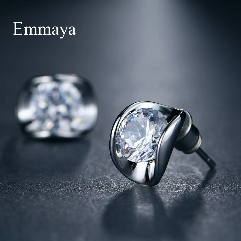 Серьги-гвоздики Emmaya Fshion в виде гороха женские подарочные украшения с кубическим