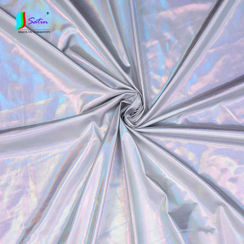 Эластичный лазер Иллюзия ТПУ дизайнерская ткань тонкий секционный зеркальный