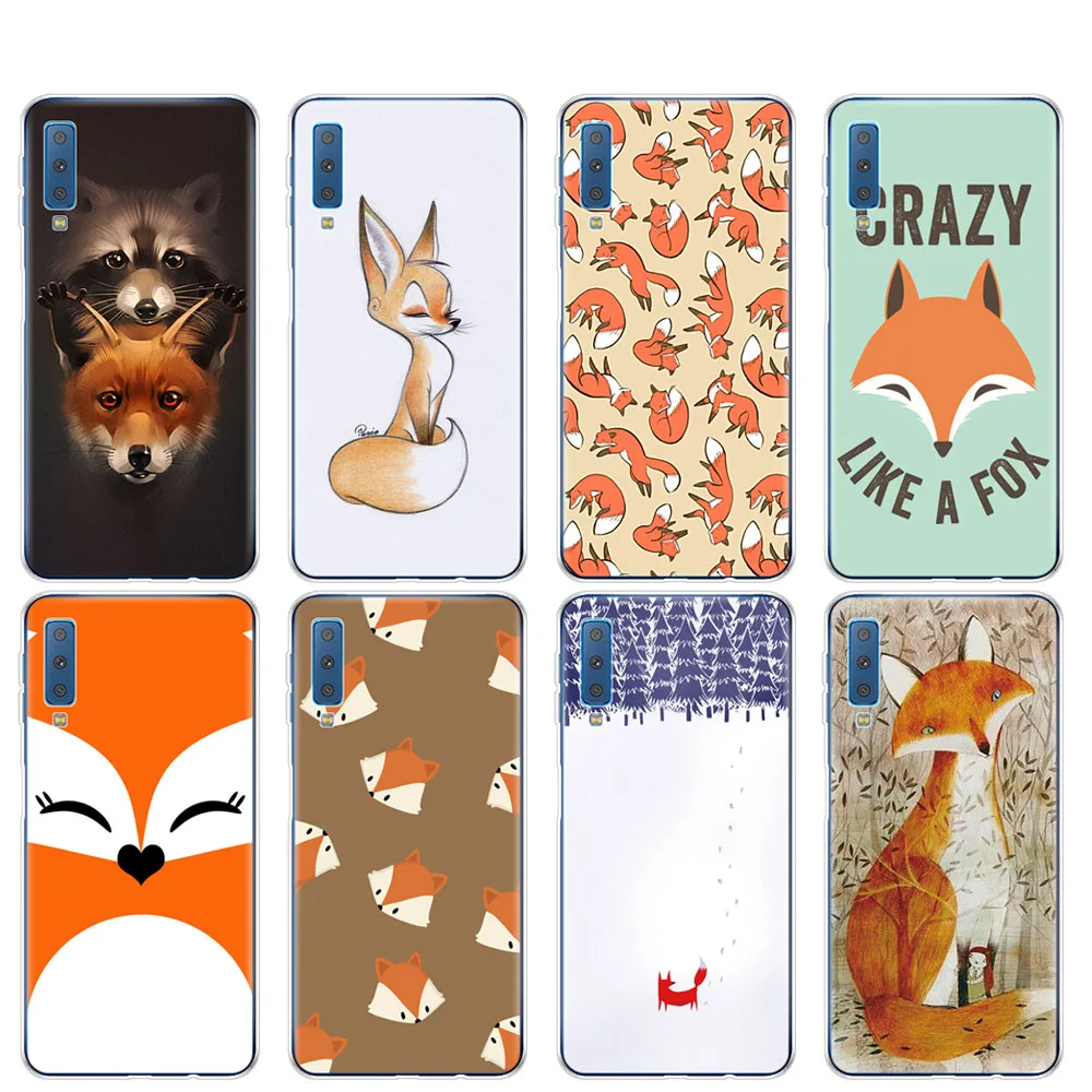 Чехол для Samsung A50 чехол Galaxy A60 A10 A30 A40 A70 A 50 2019 A9 A7 2018 cute sly fox|Бамперы| |