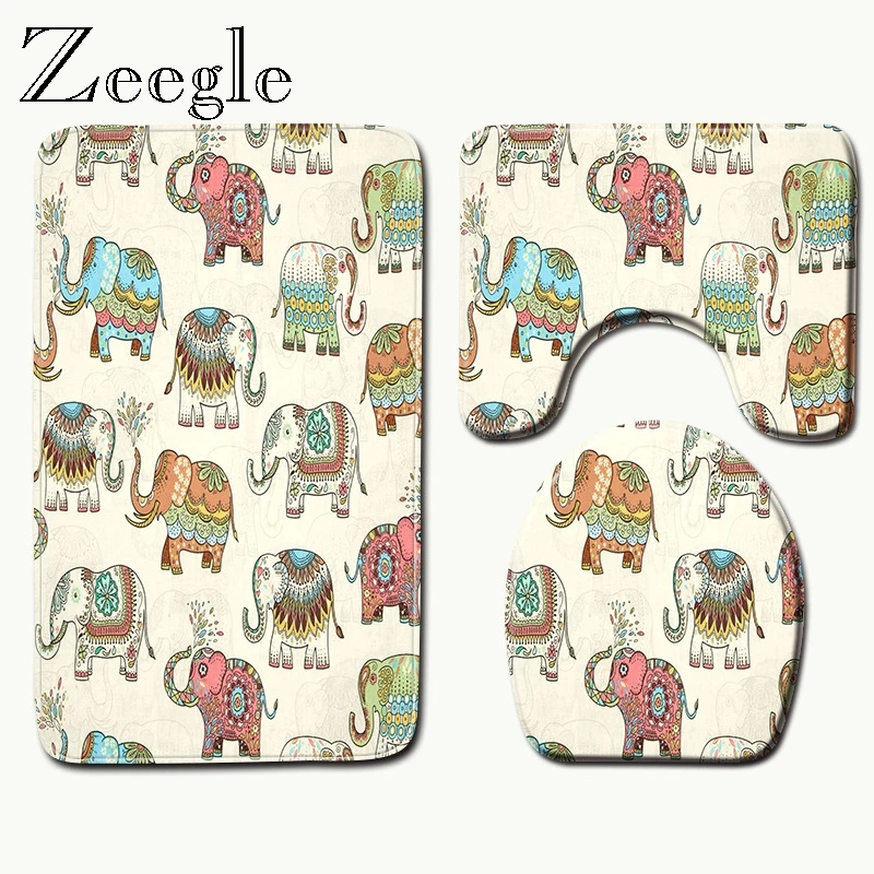 Zeegle 3 шт./компл. микрофибра коврик для ванной комнаты Набор мягкие пьедестал