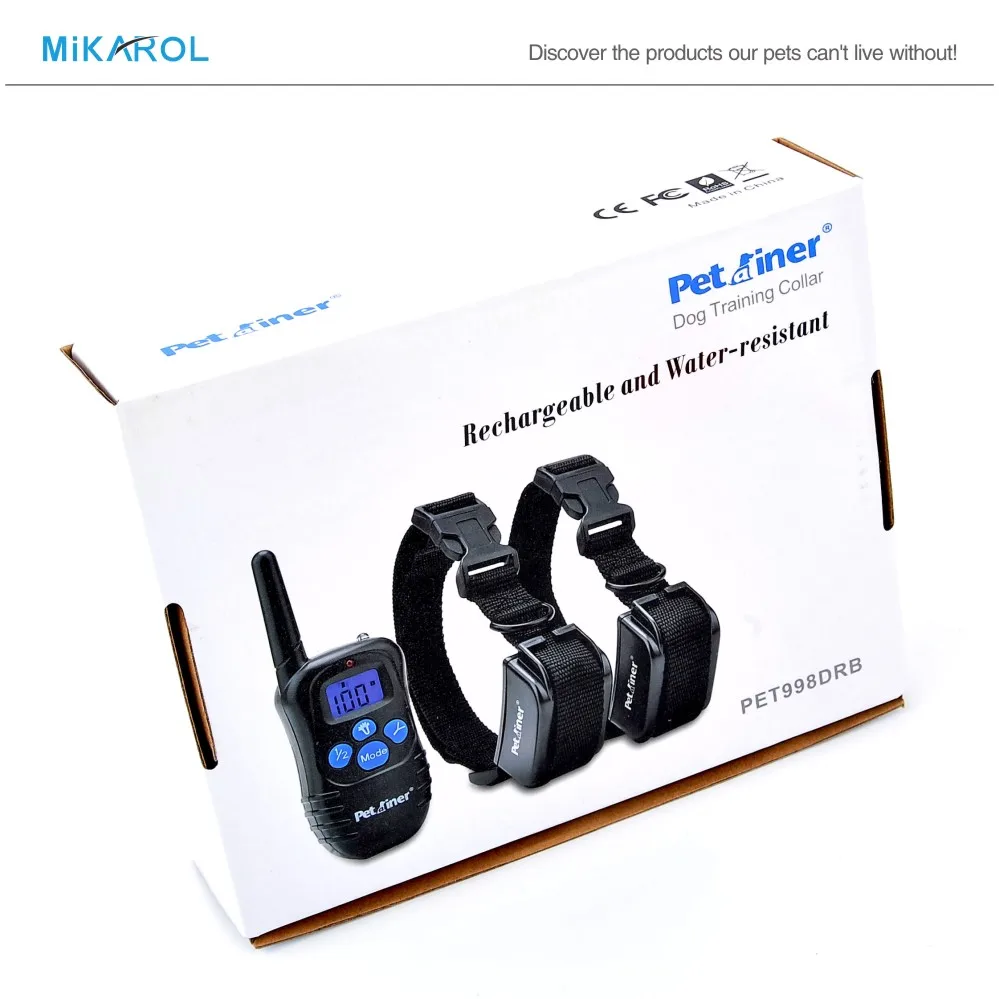 Remote LCD Dog Collar Rechargeable 100LV 300 Meter Electric Shock Vibrate Pet Training For Small Medium &amp Large dogs | Дом и сад