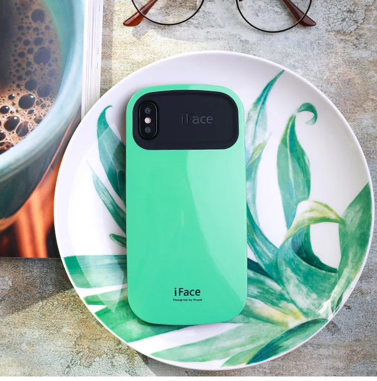 green IFace противоударный глянцевый Жесткий чехол для телефона для iphone 7 чехол силиконовая задняя крышка Роскошный чехол для iphone XS Max XR X 8 7 6 6s plus - Цвет: green