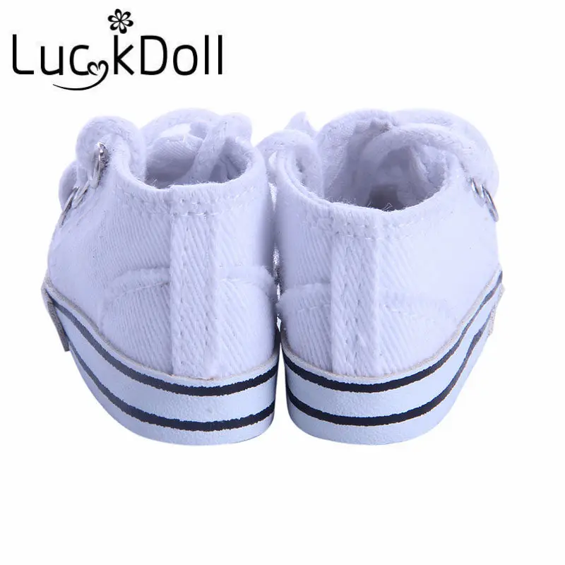LUCKDOLL/парусиновая обувь с ремешками однотонная подходит для кукла длиной 14 5 дюйма