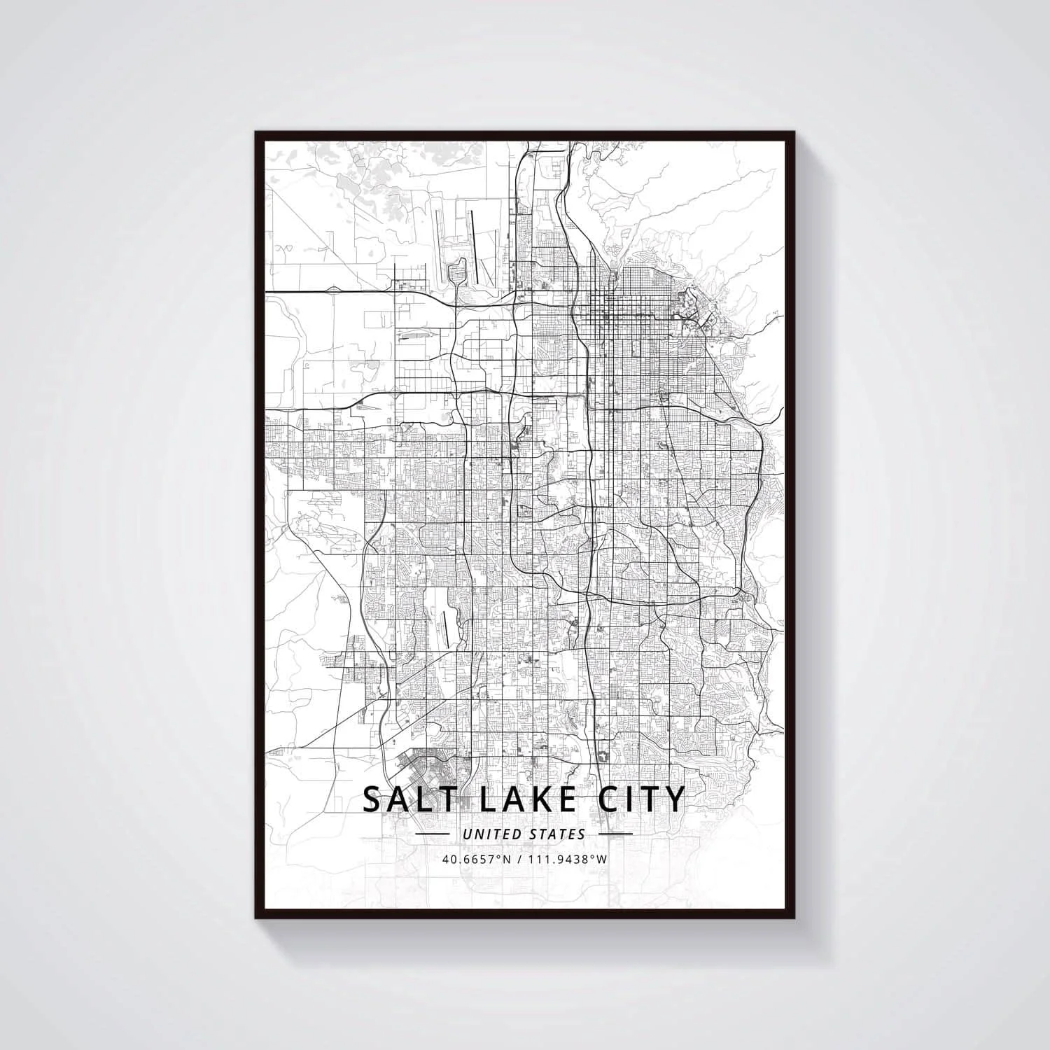 Salt Lake City US Map Poster | Дом и сад