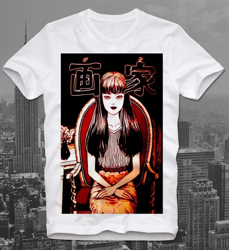 

Tomie Junji Ito Uzumaki Horror Anime Manga Japanese Japan Guro Gore Cult 2019 New Men T-Shirt Loose Clothes Cheap Tees