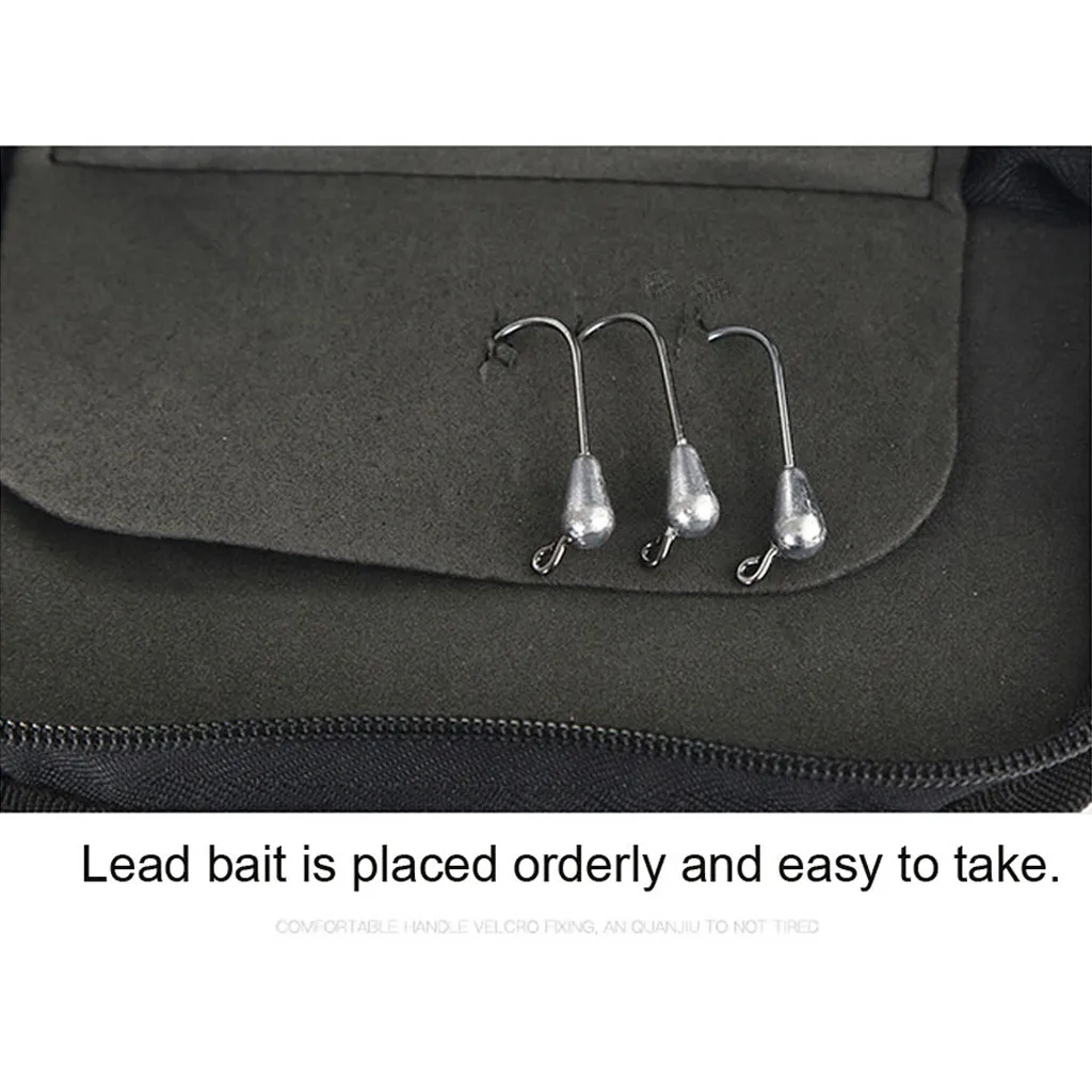 Outdoor Fishing Bag Portable Fishing Lure Container Bag For Spoon Lure Large Capacity Zipper Storage Case