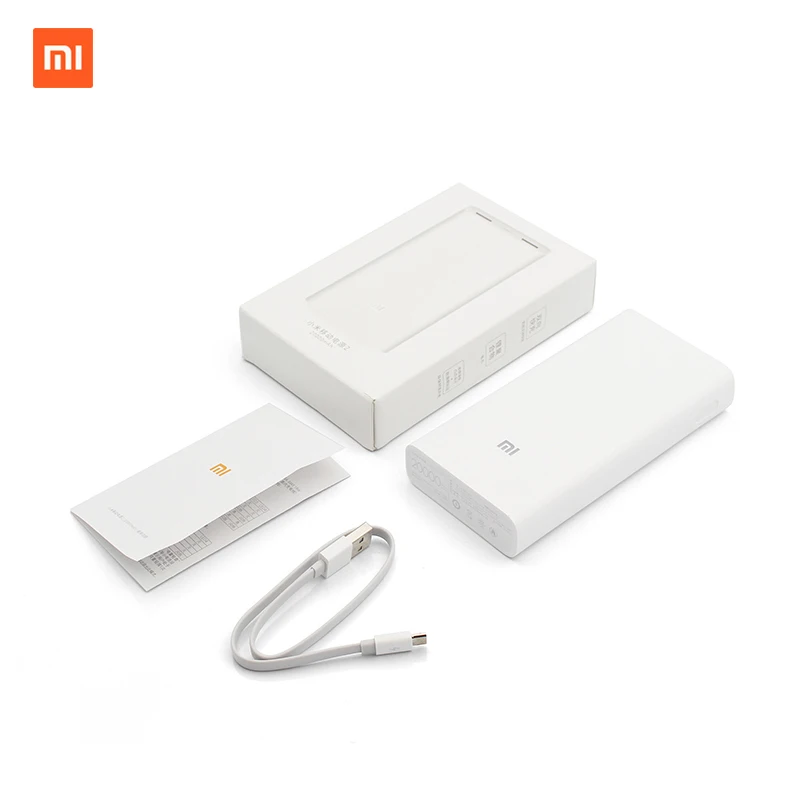 Xiaomi Mi внешний аккумулятор емкостью 20000 мА/ч 2C с двумя usb-портами Двусторонняя Быстрая зарядка PLM06ZM внешний аккумулятор