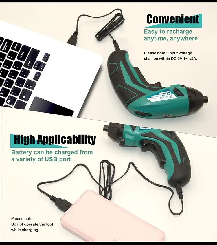 Pro'sKit PT-1362U 3,6 V USB литий-ионная аккумуляторная электрическая отвертка аккумуляторная дрель с сверлами наборы