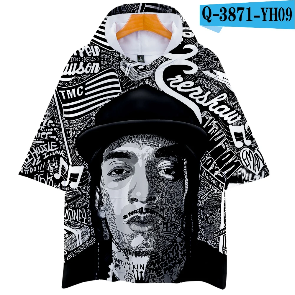 Nipsey hussle 3D толстовки Новая модная футболка с короткими рукавами лето/весна крутая и дышащая футболка с короткими рукавами - Цвет: G