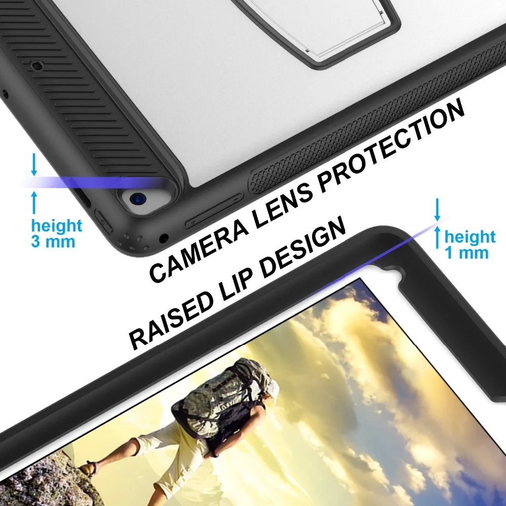 Чехол для нового iPad 9,7 дюймов / "Pro 9,7"/Air 2, ударопрочный гибридный сверхпрочный защитный чехол для всего тела