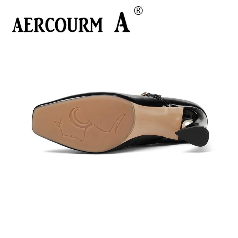 туфли с пряжкой обувь жемчуг Aercourm A 2018 г. Для женщин ремешок модная Женский яркий
