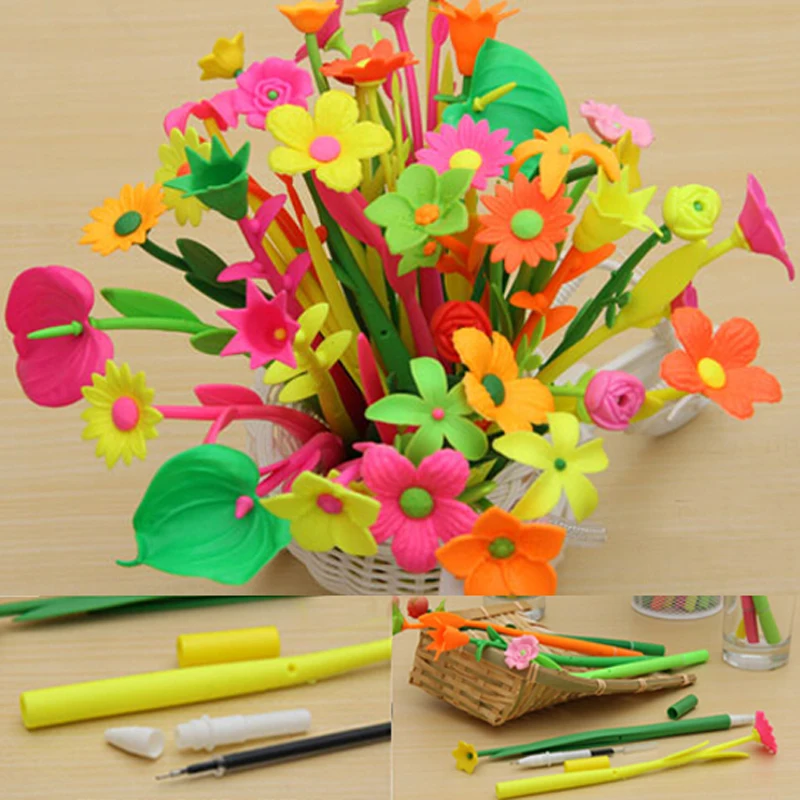 12 шт./лот шариковая ручка с цветами свадебное украшение школьные принадлежности