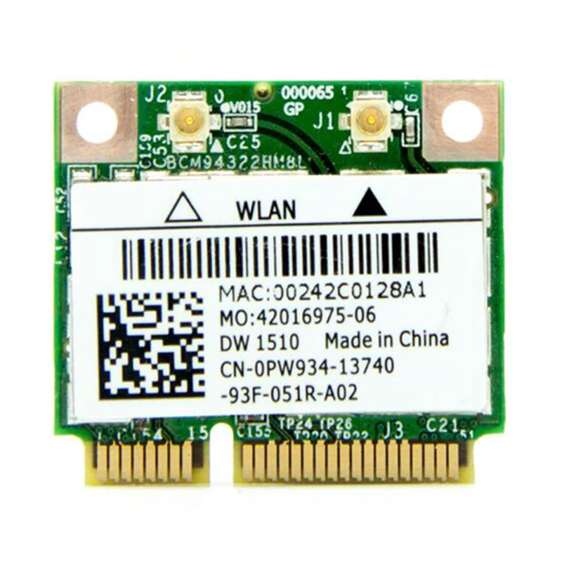 Broadcom BCM94322HM8L двухдиапазонный 300mbps 802.11a/b/g/n ноутбук DW1510 Mac OS Mini PCIE WiFi беспроводная