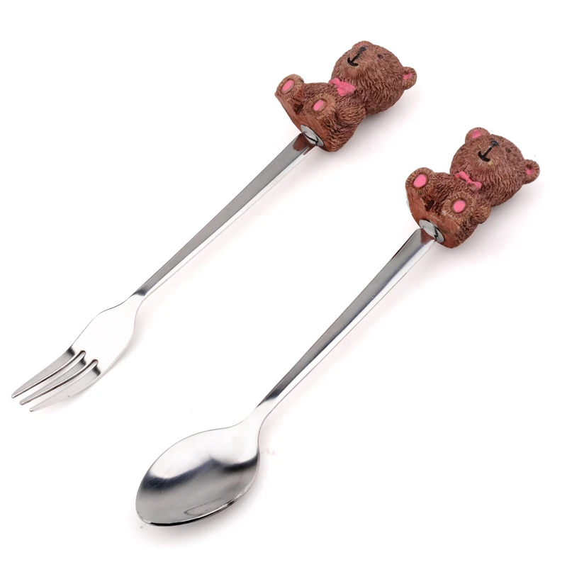 2 шт./компл. прекрасный комплект детских столовых приборов Нержавеющая сталь