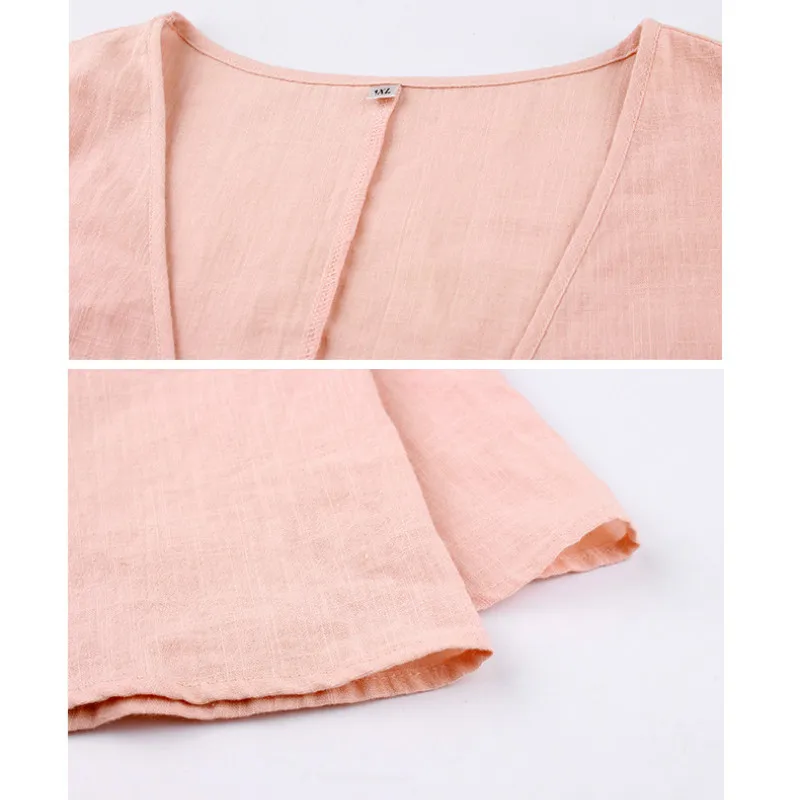 Хлопковое женское летнее розовое платье для вечеринок осеннее большого размера