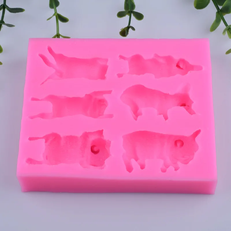 Силиконовая форма для украшения собаки Милая Свеча щенка Diy ароматическая