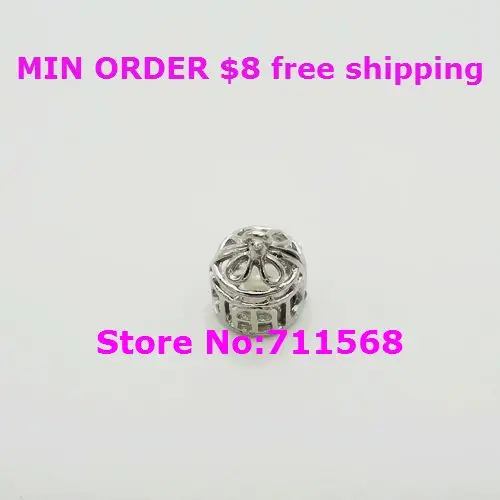 Блестящая серебряная/Золотая птичья клетка подвеска с жемчугом внутри не