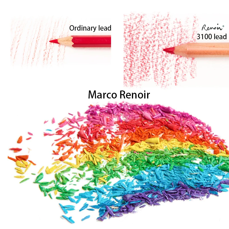 Оригинальный масляный цветной карандаш Marco Renoir 3100 Pro 24/36/48/72/100 изящный